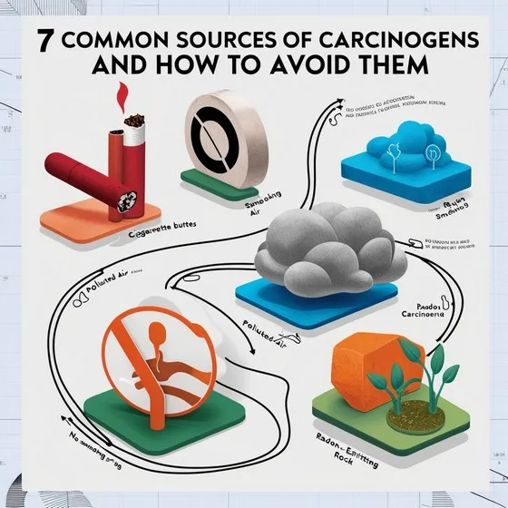 Cigarette butts - Avoid smoking.
    
                            Secondhand smoke - Avoid exposure to secondhand smoke.
                            
                            Industrial emissions - Avoid exposure to industrial emissions.
                            
                            Polluted air - Avoid polluted environments.
                            
                            No smoking area - Stay in designated non-smoking areas.
                            
                            Polluted environments - Avoid polluted environments.
                            
                            Radon-emitting rock - Avoid exposure to radon by testing and mitigating radon levels in homes.
