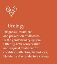 Diagnosis, treatment, and prevention of diseases in the genitourinary system. Offering both conservative and surgical treatment for conditions affecting the kidneys, bladder, and reproductive system.